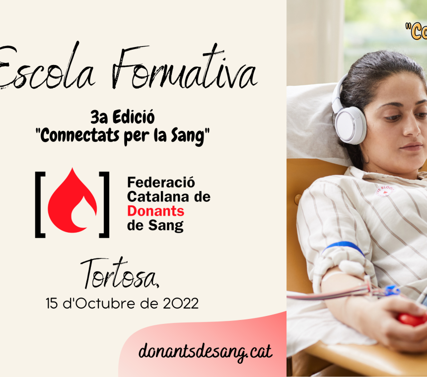 3a Edició de l'Escola Formativa de la Federació Catalana de Donants de Sang