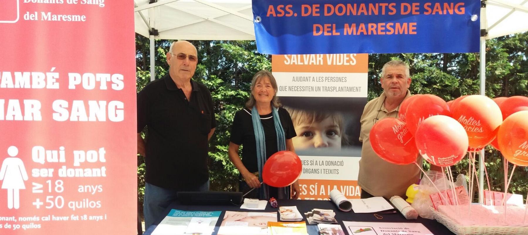 L'ASSOCIACIÓ DE DONANTS DE SANG DEL MARESME PARTICIPÀ A LA 6a MOSTRA D'ENTITATS DE ST. VICENÇ DE MONTALT